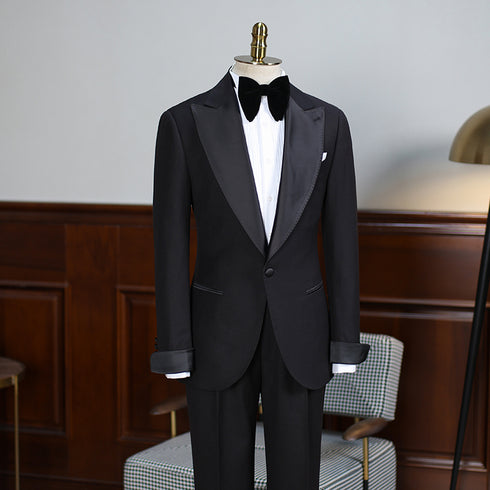 Black Mens Modern Fit Suit – Inspired by Men’s Tuxedo Jackets for Weddings Plus Size